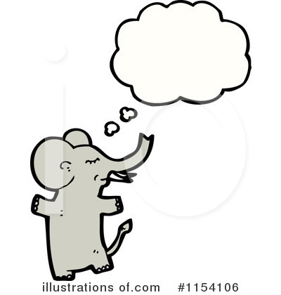 Royalty-Free (RF) Elephant Clipart Illustration by lineartestpilot - Stock Sample #1154106
