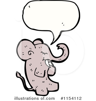 Royalty-Free (RF) Elephant Clipart Illustration by lineartestpilot - Stock Sample #1154112