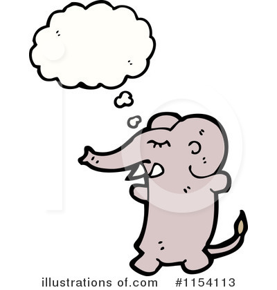 Royalty-Free (RF) Elephant Clipart Illustration by lineartestpilot - Stock Sample #1154113