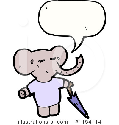 Royalty-Free (RF) Elephant Clipart Illustration by lineartestpilot - Stock Sample #1154114