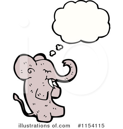 Royalty-Free (RF) Elephant Clipart Illustration by lineartestpilot - Stock Sample #1154115