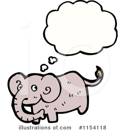 Royalty-Free (RF) Elephant Clipart Illustration by lineartestpilot - Stock Sample #1154118