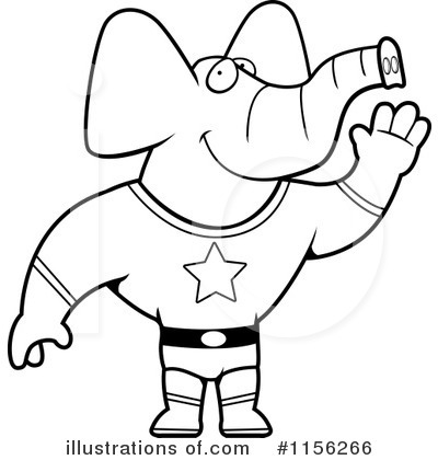 Royalty-Free (RF) Elephant Clipart Illustration by Cory Thoman - Stock Sample #1156266
