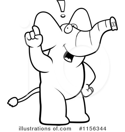 Royalty-Free (RF) Elephant Clipart Illustration by Cory Thoman - Stock Sample #1156344
