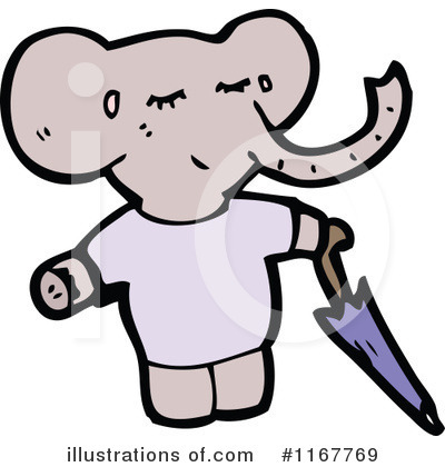 Royalty-Free (RF) Elephant Clipart Illustration by lineartestpilot - Stock Sample #1167769