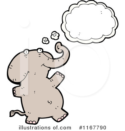 Royalty-Free (RF) Elephant Clipart Illustration by lineartestpilot - Stock Sample #1167790