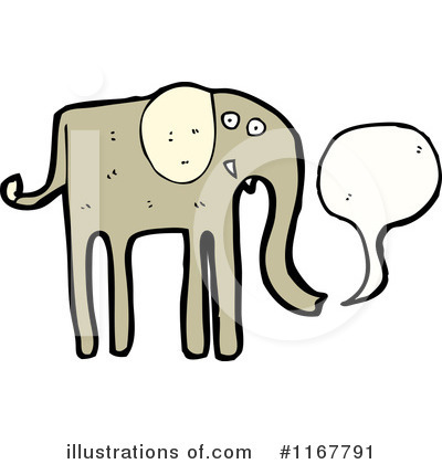 Royalty-Free (RF) Elephant Clipart Illustration by lineartestpilot - Stock Sample #1167791