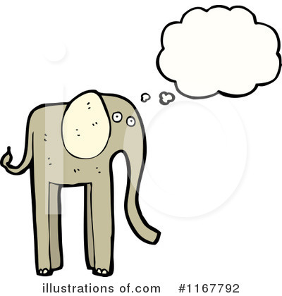 Royalty-Free (RF) Elephant Clipart Illustration by lineartestpilot - Stock Sample #1167792