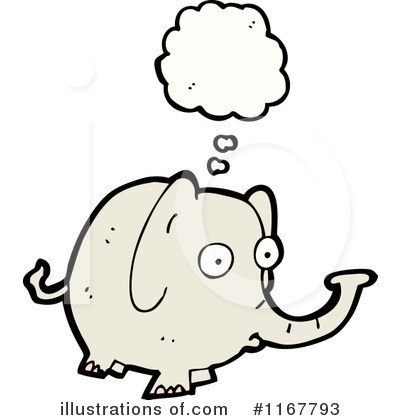 Royalty-Free (RF) Elephant Clipart Illustration by lineartestpilot - Stock Sample #1167793