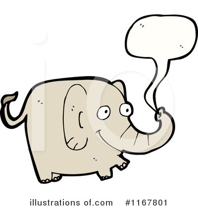 Royalty-Free (RF) Elephant Clipart Illustration by lineartestpilot - Stock Sample #1167801