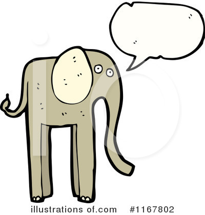 Royalty-Free (RF) Elephant Clipart Illustration by lineartestpilot - Stock Sample #1167802