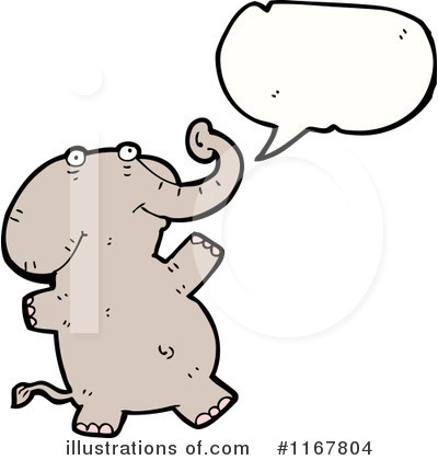 Royalty-Free (RF) Elephant Clipart Illustration by lineartestpilot - Stock Sample #1167804