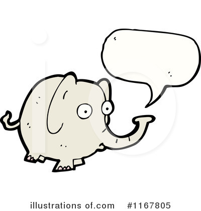 Royalty-Free (RF) Elephant Clipart Illustration by lineartestpilot - Stock Sample #1167805