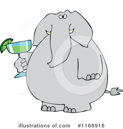 Royalty-Free (RF) Elephant Clipart Illustration by djart - Stock Sample #1168916