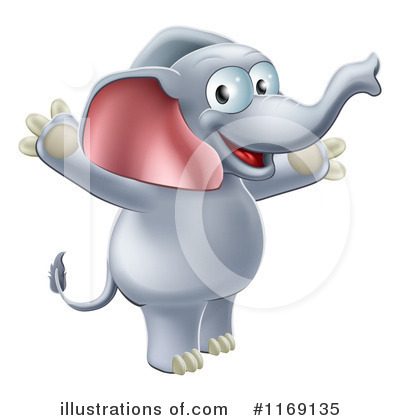 Royalty-Free (RF) Elephant Clipart Illustration by AtStockIllustration - Stock Sample #1169135