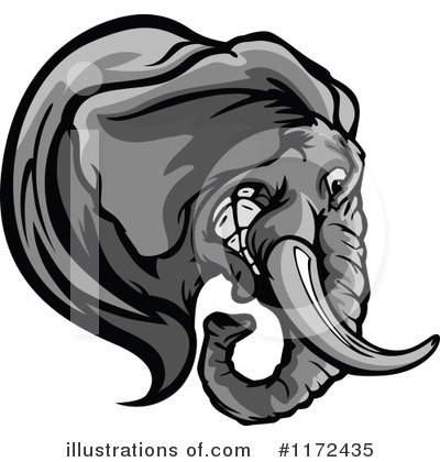 Royalty-Free (RF) Elephant Clipart Illustration by Chromaco - Stock Sample #1172435
