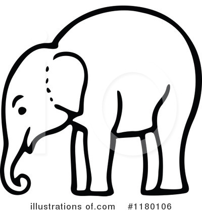 Royalty-Free (RF) Elephant Clipart Illustration by Prawny Vintage - Stock Sample #1180106