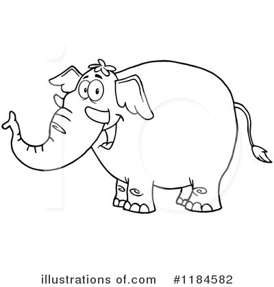 Royalty-Free (RF) Elephant Clipart Illustration by Hit Toon - Stock Sample #1184582