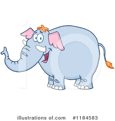 Royalty-Free (RF) Elephant Clipart Illustration by Hit Toon - Stock Sample #1184583