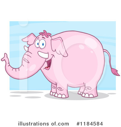 Royalty-Free (RF) Elephant Clipart Illustration by Hit Toon - Stock Sample #1184584