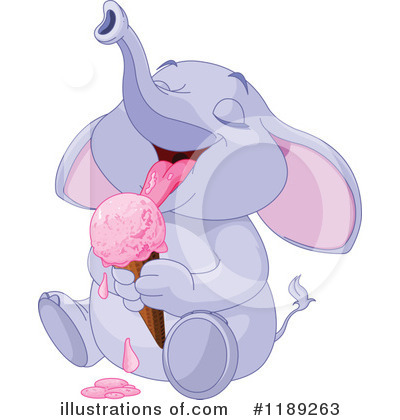 Royalty-Free (RF) Elephant Clipart Illustration by Pushkin - Stock Sample #1189263