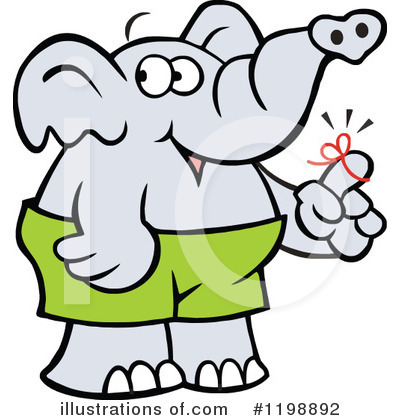 Royalty-Free (RF) Elephant Clipart Illustration by Johnny Sajem - Stock Sample #1198892