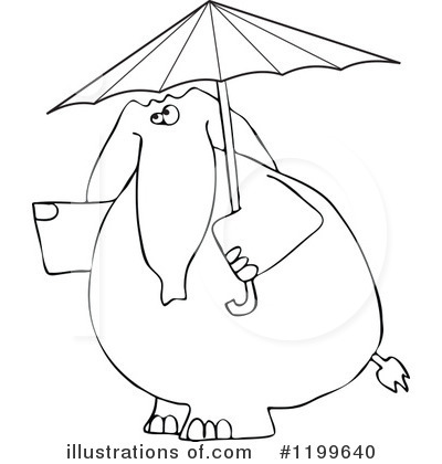 Royalty-Free (RF) Elephant Clipart Illustration by djart - Stock Sample #1199640