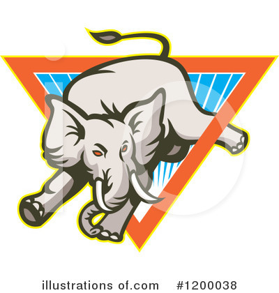 Royalty-Free (RF) Elephant Clipart Illustration by patrimonio - Stock Sample #1200038