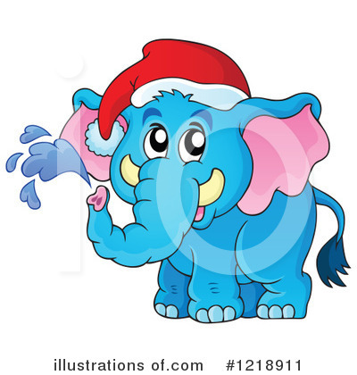 Royalty-Free (RF) Elephant Clipart Illustration by visekart - Stock Sample #1218911