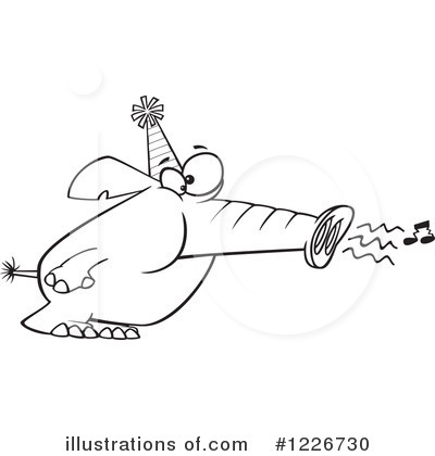 Royalty-Free (RF) Elephant Clipart Illustration by toonaday - Stock Sample #1226730