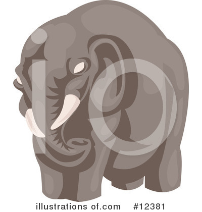 Royalty-Free (RF) Elephant Clipart Illustration by AtStockIllustration - Stock Sample #12381