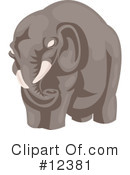 Elephant Clipart #12381 by AtStockIllustration