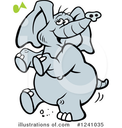 Royalty-Free (RF) Elephant Clipart Illustration by Johnny Sajem - Stock Sample #1241035