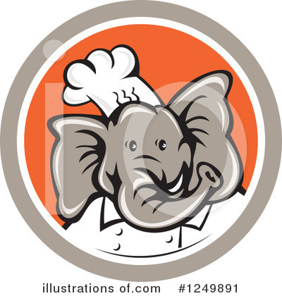 Royalty-Free (RF) Elephant Clipart Illustration by patrimonio - Stock Sample #1249891