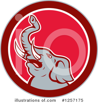 Royalty-Free (RF) Elephant Clipart Illustration by patrimonio - Stock Sample #1257175