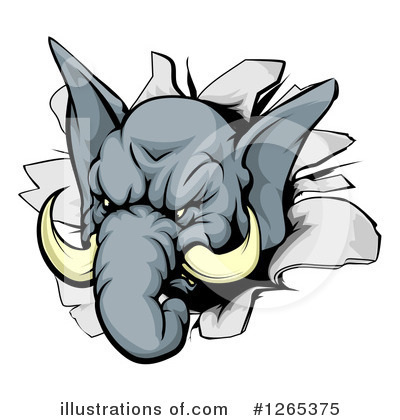 Royalty-Free (RF) Elephant Clipart Illustration by AtStockIllustration - Stock Sample #1265375