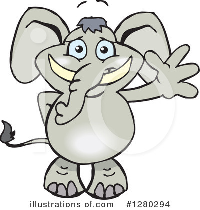 Elephant Clipart #1280294 by Dennis Holmes Designs