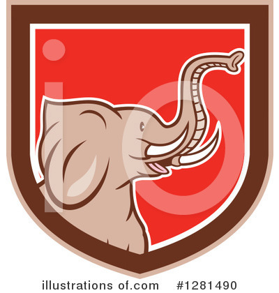 Royalty-Free (RF) Elephant Clipart Illustration by patrimonio - Stock Sample #1281490