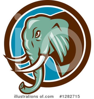 Royalty-Free (RF) Elephant Clipart Illustration by patrimonio - Stock Sample #1282715