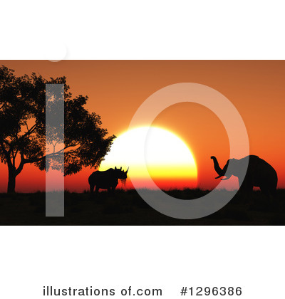 Royalty-Free (RF) Elephant Clipart Illustration by KJ Pargeter - Stock Sample #1296386