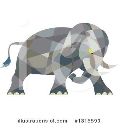 Royalty-Free (RF) Elephant Clipart Illustration by patrimonio - Stock Sample #1315590