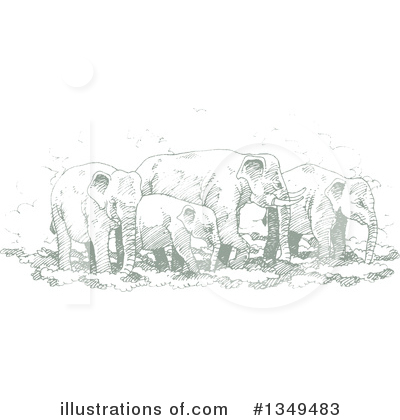 Elephant Clipart #1349483 by Lal Perera
