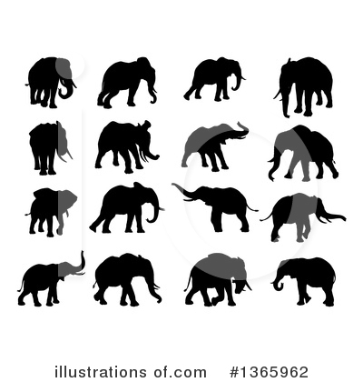 Royalty-Free (RF) Elephant Clipart Illustration by AtStockIllustration - Stock Sample #1365962