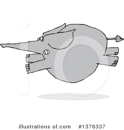 Royalty-Free (RF) Elephant Clipart Illustration by djart - Stock Sample #1376337