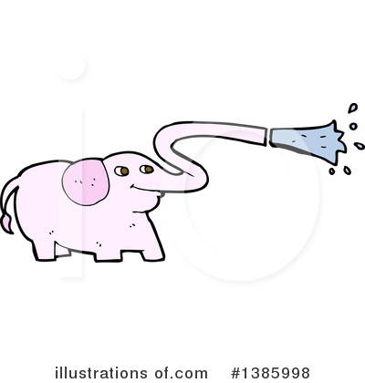 Pink Elephant Clipart #1385998 by lineartestpilot