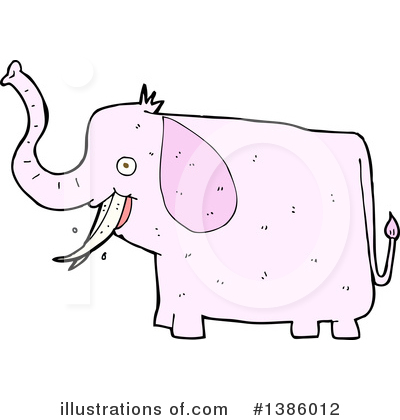 Pink Elephant Clipart #1386012 by lineartestpilot