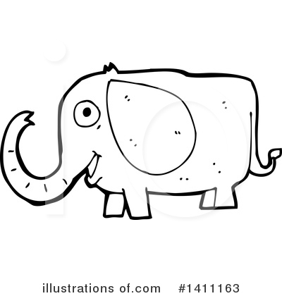 Royalty-Free (RF) Elephant Clipart Illustration by lineartestpilot - Stock Sample #1411163