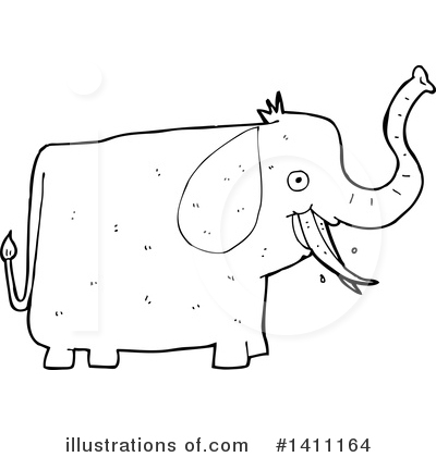 Royalty-Free (RF) Elephant Clipart Illustration by lineartestpilot - Stock Sample #1411164