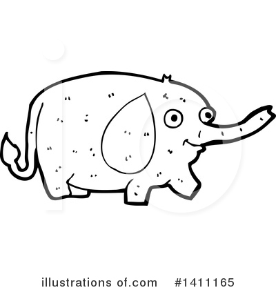 Royalty-Free (RF) Elephant Clipart Illustration by lineartestpilot - Stock Sample #1411165
