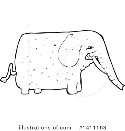 Royalty-Free (RF) Elephant Clipart Illustration by lineartestpilot - Stock Sample #1411168
